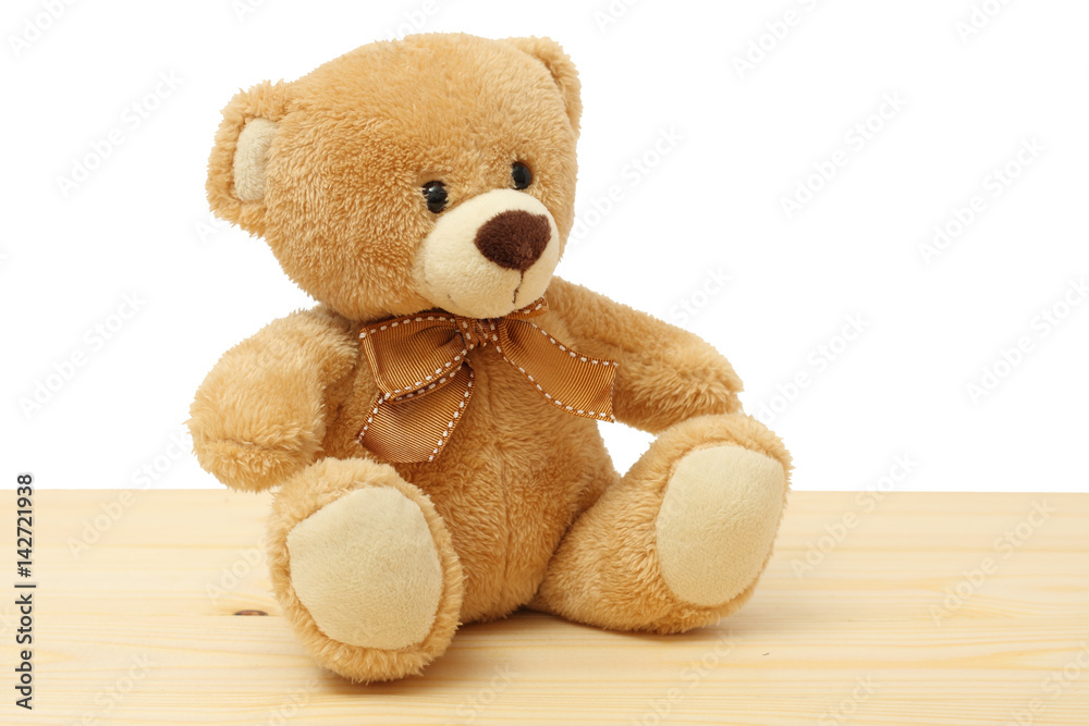 toy teddy on wood background toy teddy on wood background