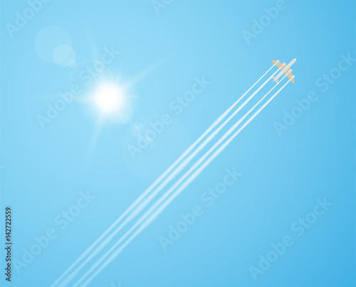 Plane in the sky