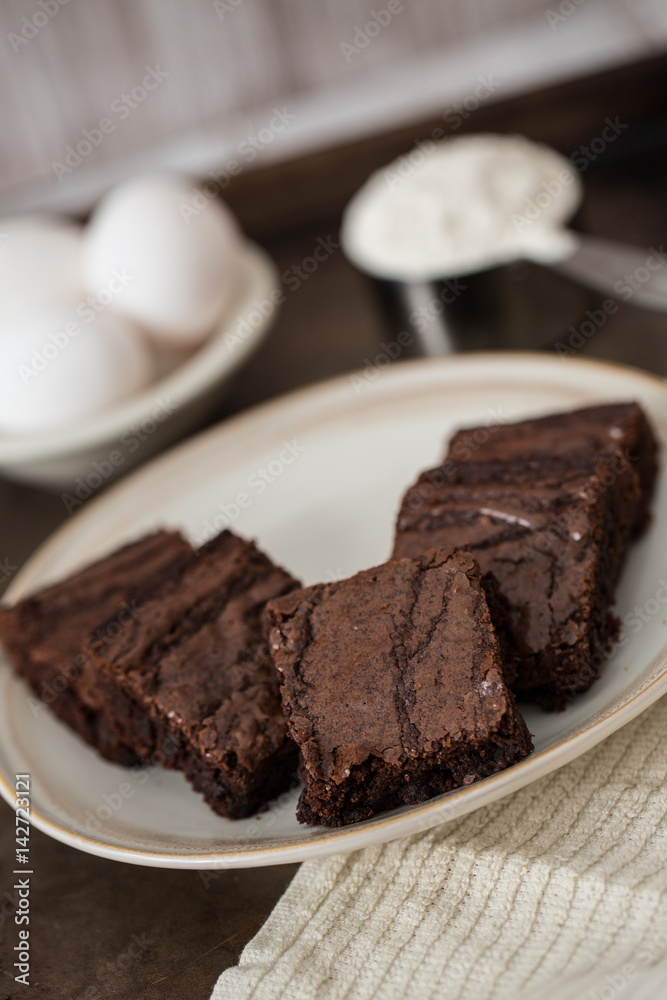 A Plate of Sweet Brownies A Plate of Sweet Brownies