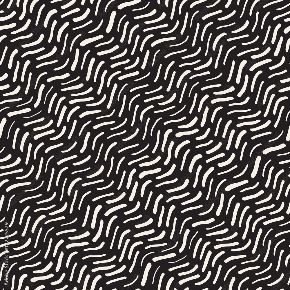 Abstract Background With Rounded brush strokes. Doodle Vector Seamless Pattern.