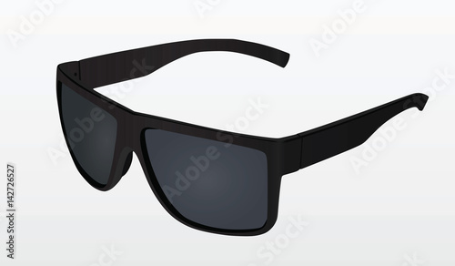 Black sunglasses vector