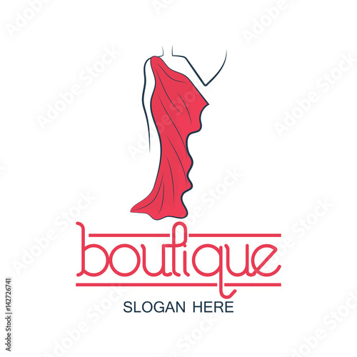 boutique logo with text space for your slogan / tagline, vector illustration