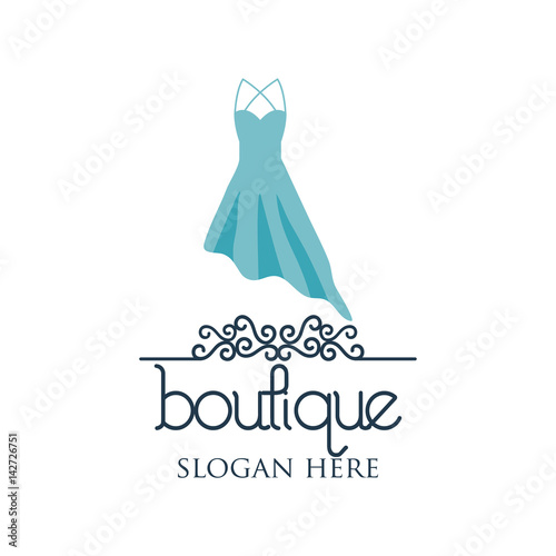 boutique logo with text space for your slogan / tagline, vector illustration