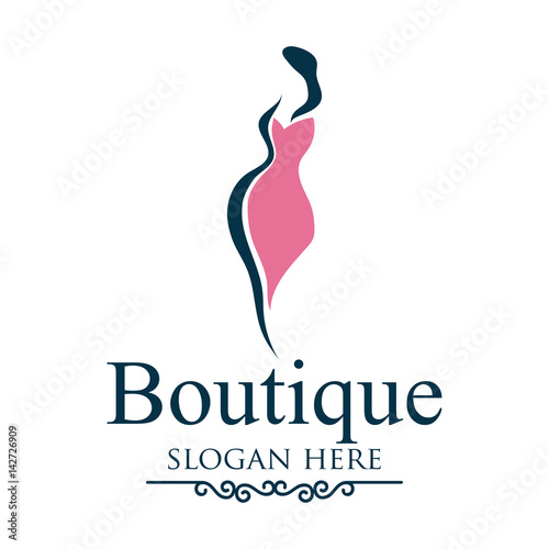 boutique logo with text space for your slogan / tagline, vector illustration