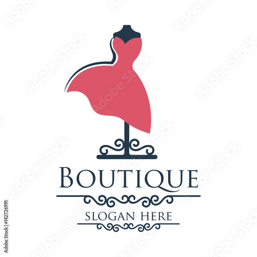 boutique logo with text space for your slogan / tagline, vector illustration