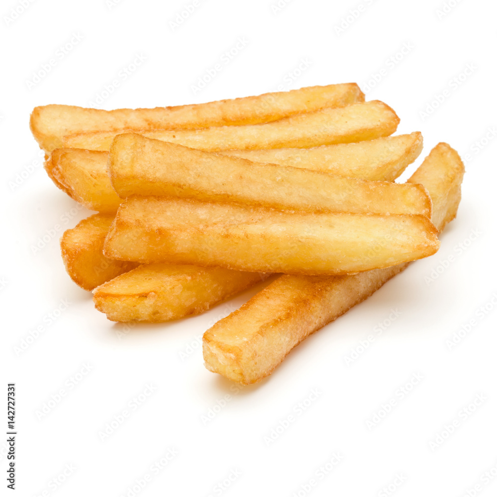 French Fried Potatoes isolated on white background French Fried Potatoes isolated on white background