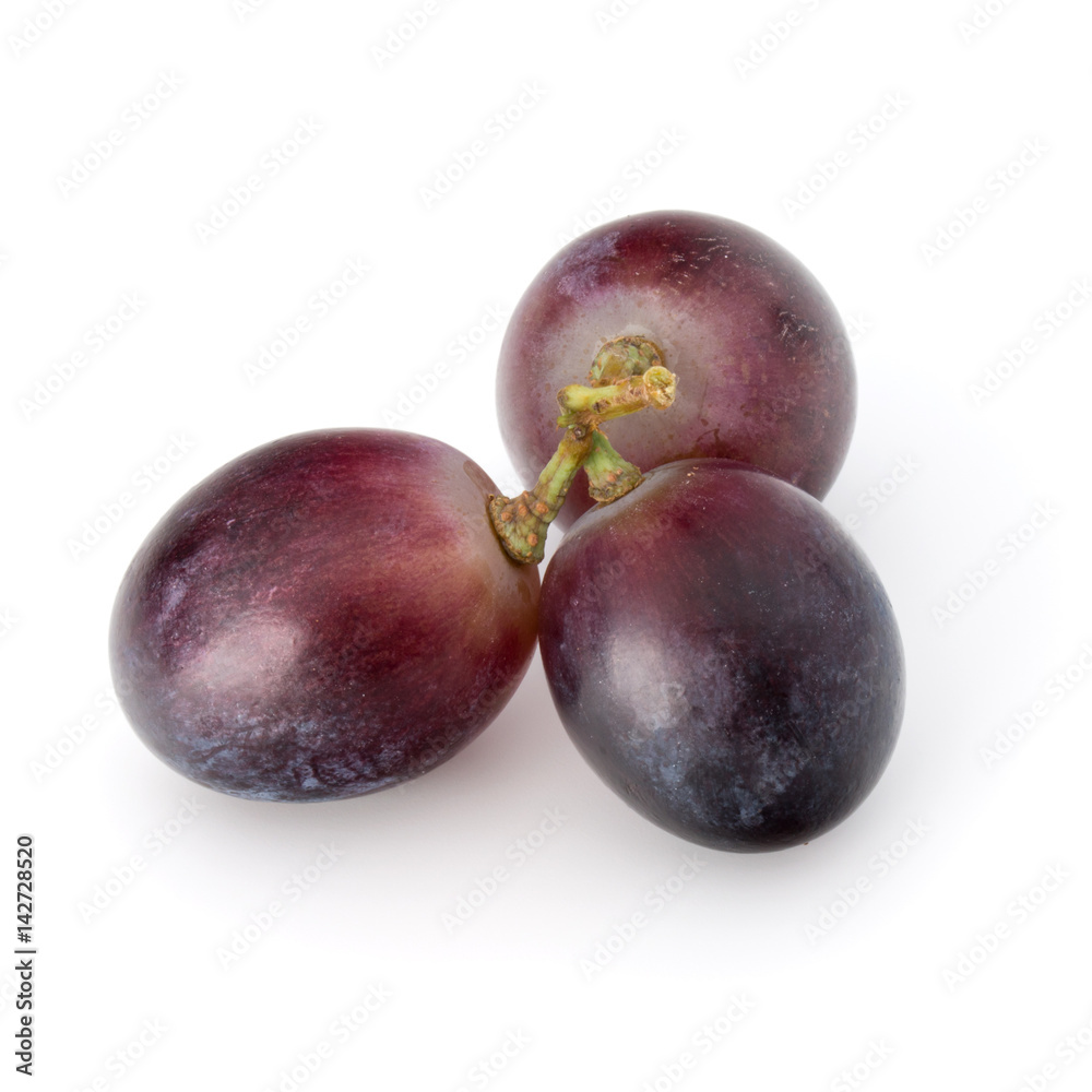 Red grape berry bunch isolated on white background cutout Red grape berry bunch isolated on white background cutout