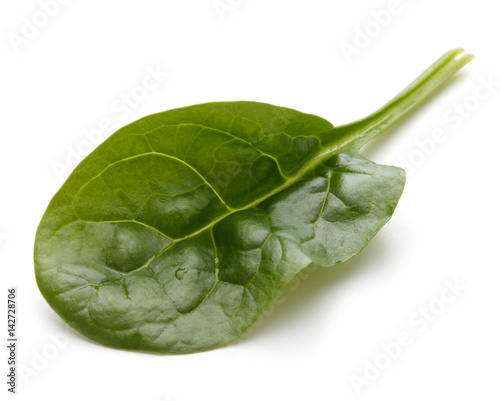 Baby spinach leaves isolated on white background cutout