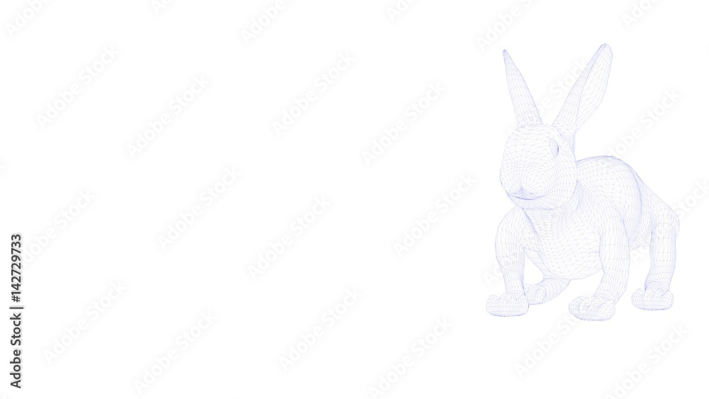 3d rendering of an outlined object 3d rendering of an outlined object