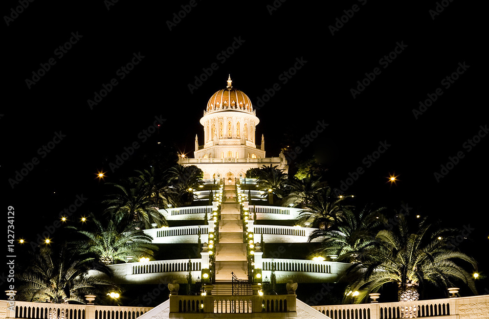 The bahai temple and garden in Haifa