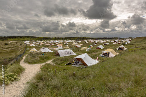 Campsite in the dunes photo