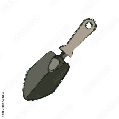 Trowel gardening tool icon vector illustration graphic design