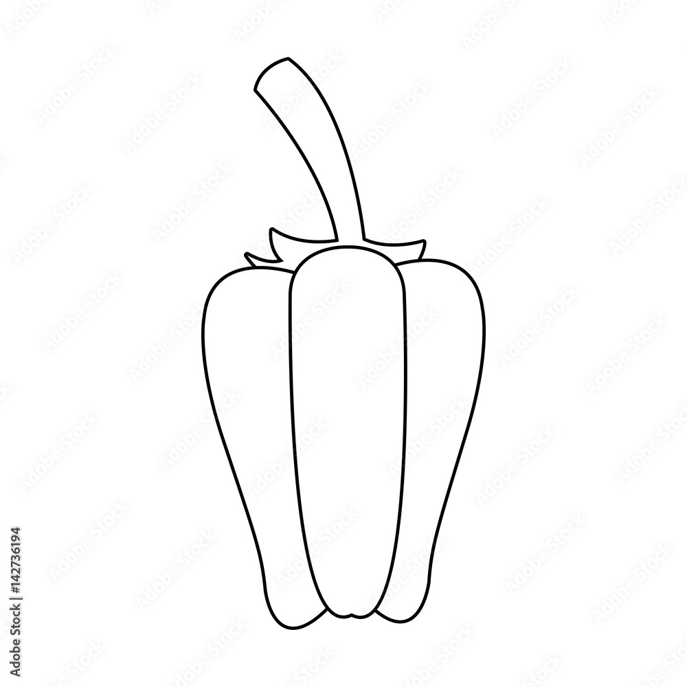 pepper vegetable icon over white background. vector illustration pepper vegetable icon over white background. vector illustration