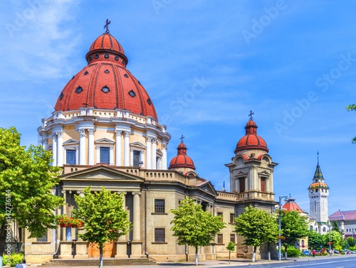 Fototapete Center of Targu Mures, Transylvania, Romania.