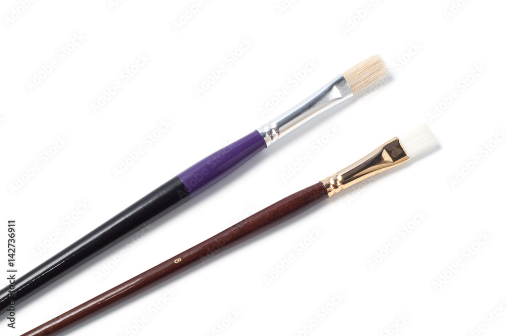 Paint brushes on a white background Paint brushes on a white background