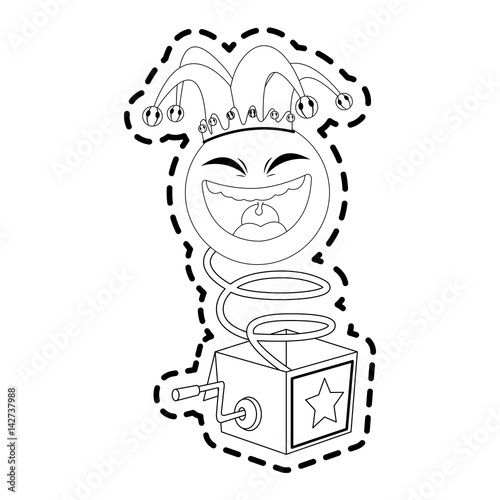jack in the box toy icon image vector illustration design 