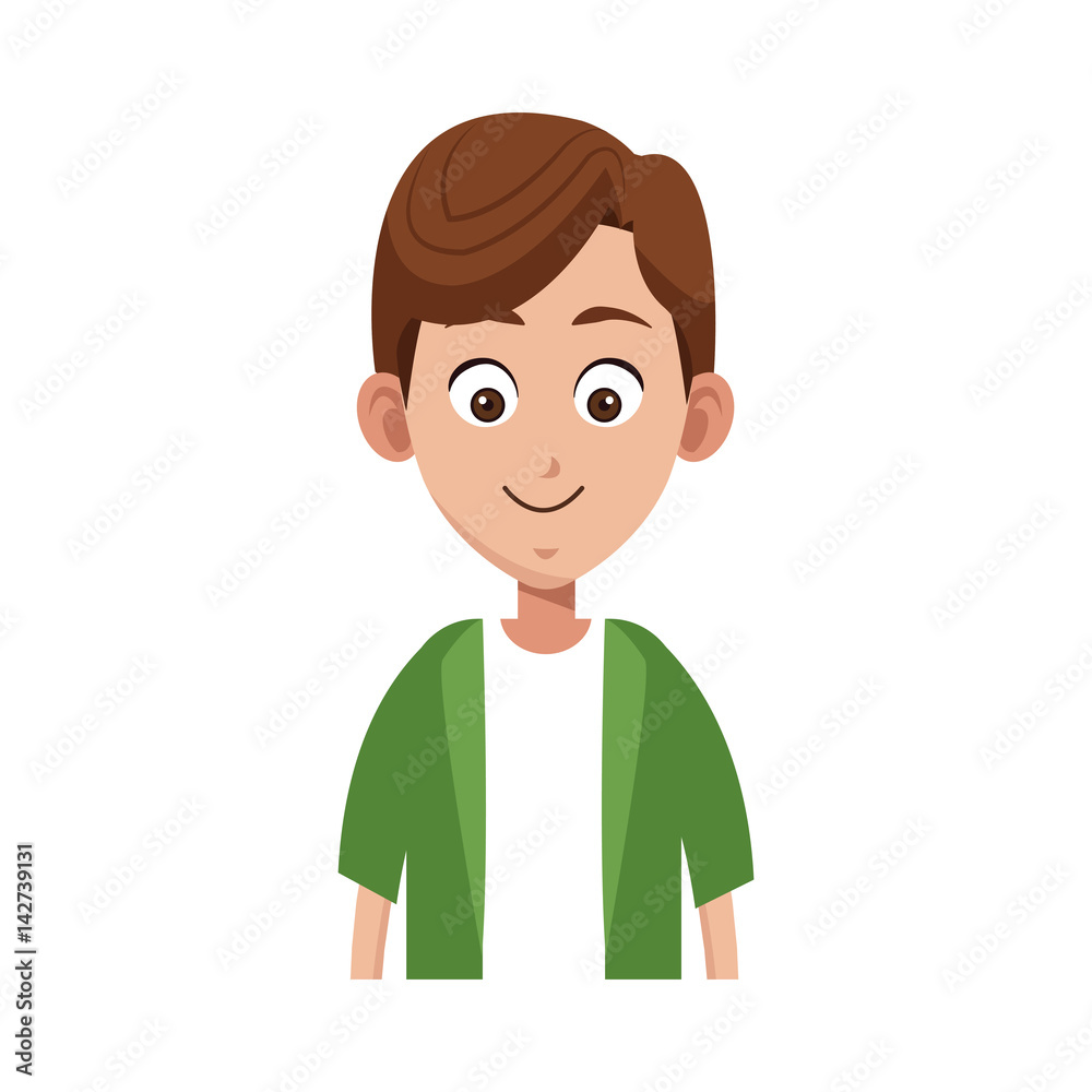 happy boy cartoon icon over white background. colorful design. vector illustration happy boy cartoon icon over white background. colorful design. vector illustration