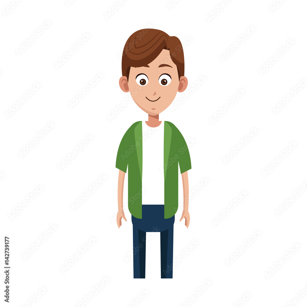 happy boy cartoon icon over white background. colorful design. vector illustration happy boy cartoon icon over white background. colorful design. vector illustration