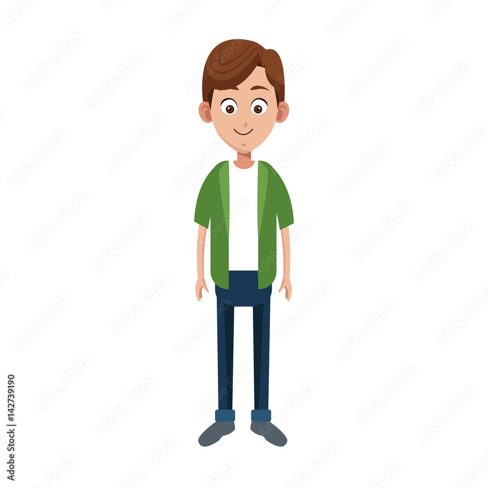 happy boy cartoon icon over white background. colorful design. vector illustration happy boy cartoon icon over white background. colorful design. vector illustration