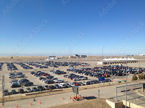 Car parking lot at Airport in Denver