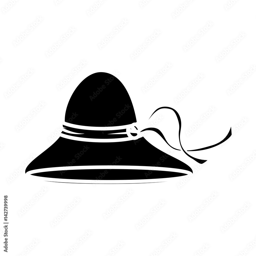 beach female hat icon vector illustration design beach female hat icon vector illustration design