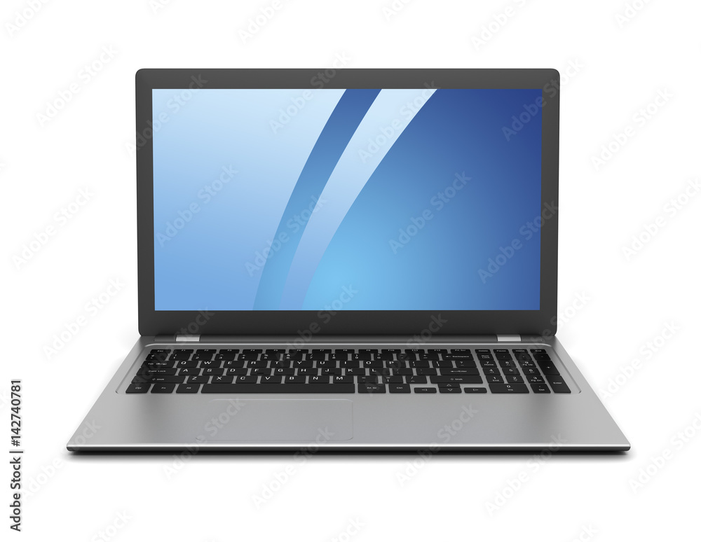 laptop computer on white background laptop computer on white background