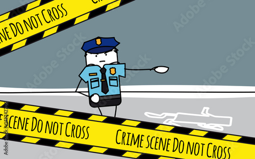 Crime Scene - American Policeman