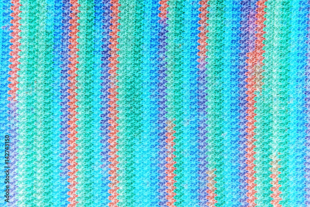 Colorful knitting background close up