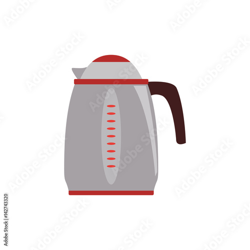 kettle electric pot household appliance vector icon illustration