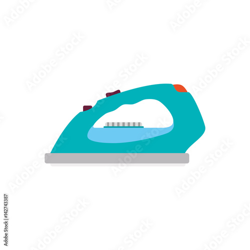 clothes iron electric household appliances vector icon illustration