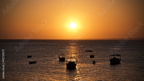 Sun and boat