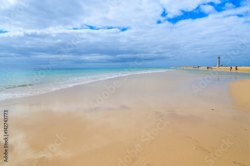 Beautiful Morro Jable beach on Jandia peninsula, Fuerteventura, Canary Islands, Spain photo