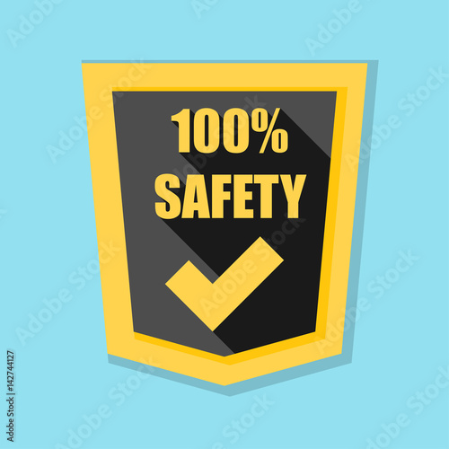 100% Safety shield illustration