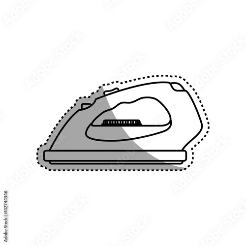 clothes iron electric household appliances vector icon illustration