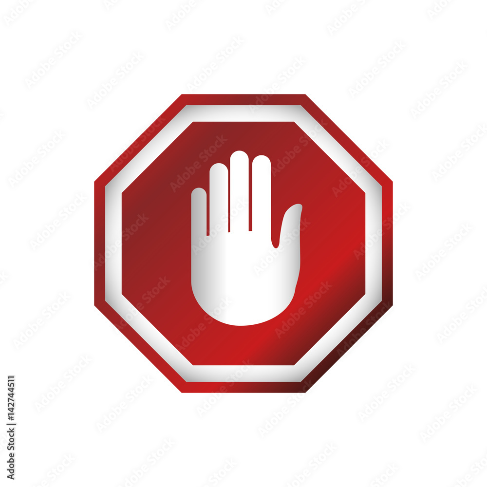 stop sign hand vector icon illustration clipart stop sign hand vector icon illustration clipart