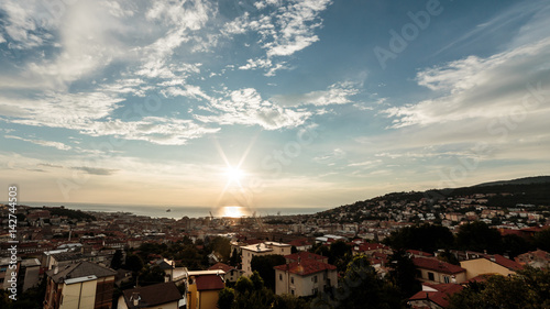 sunset on the city of Trieste © zakaz86