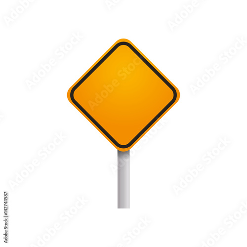 traffic sign danger warning blank vector icon illustration