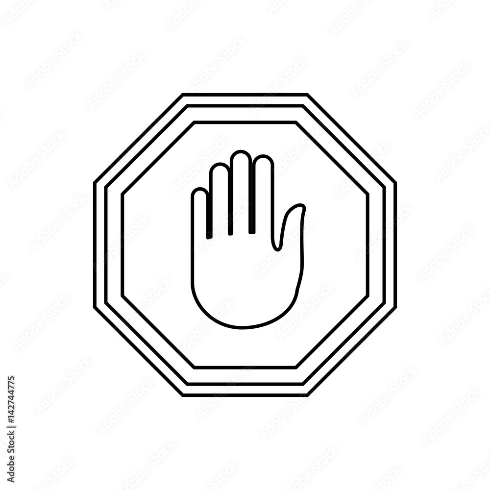 stop sign hand vector icon illustration clipart stop sign hand vector icon illustration clipart