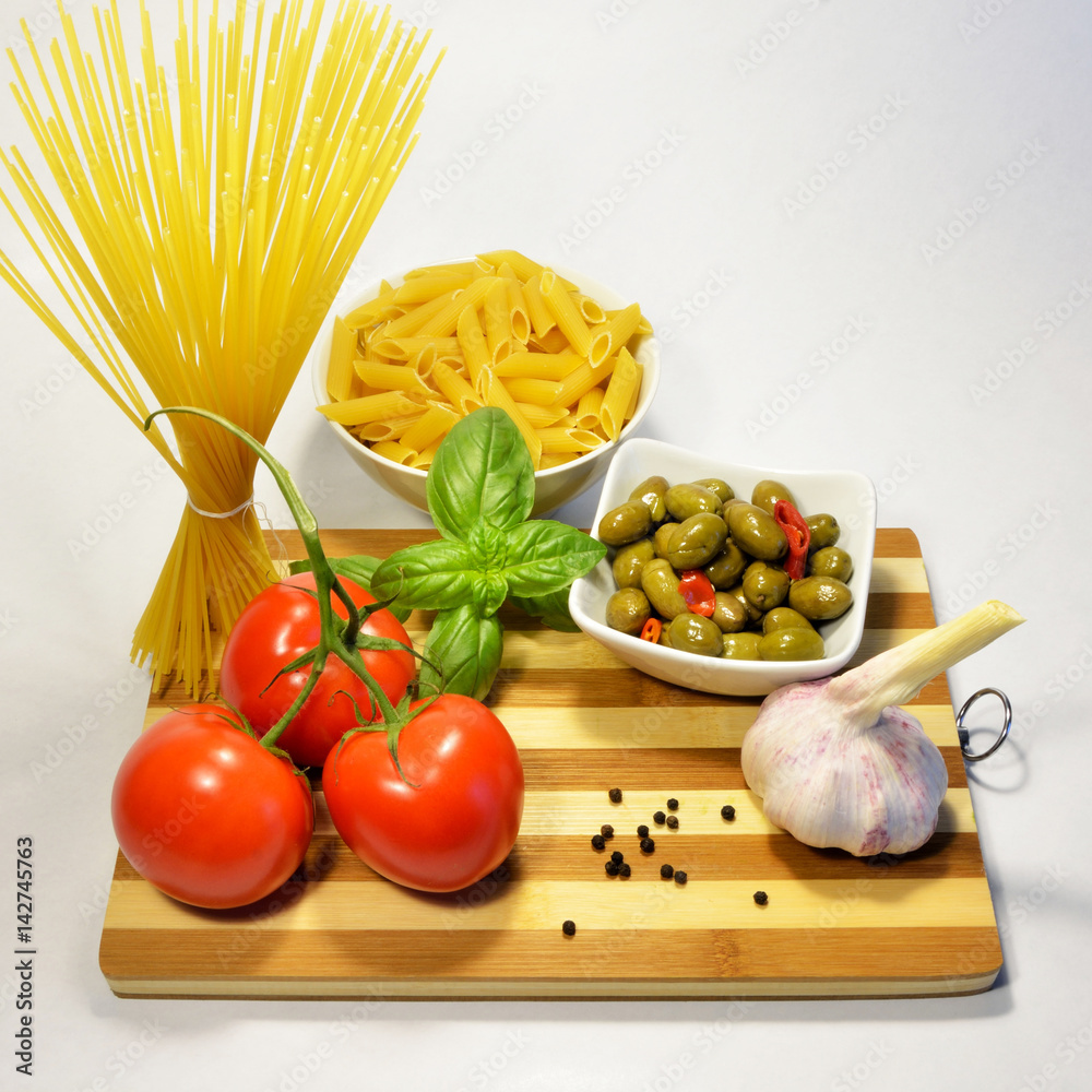 Pasta souce ingredients, Italian rustic cooking Pasta souce ingredients, Italian rustic cooking