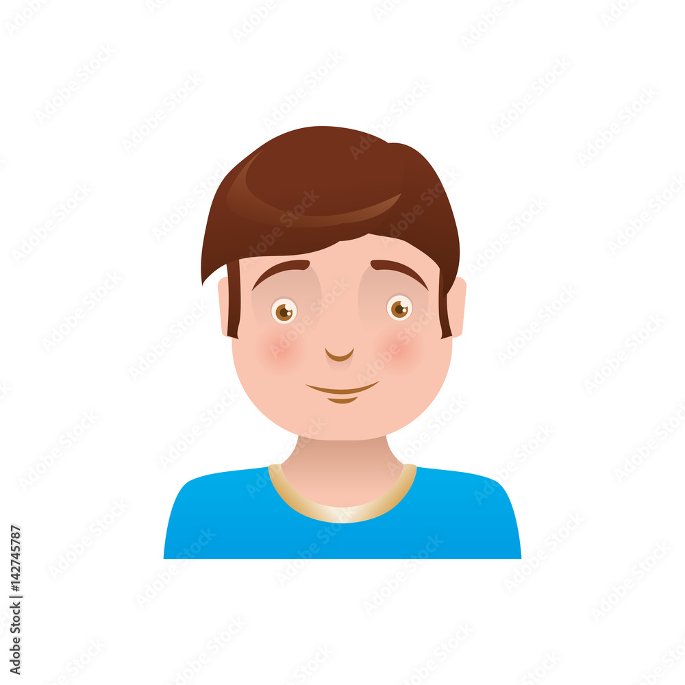 kid child boy avatar vector illustration icon