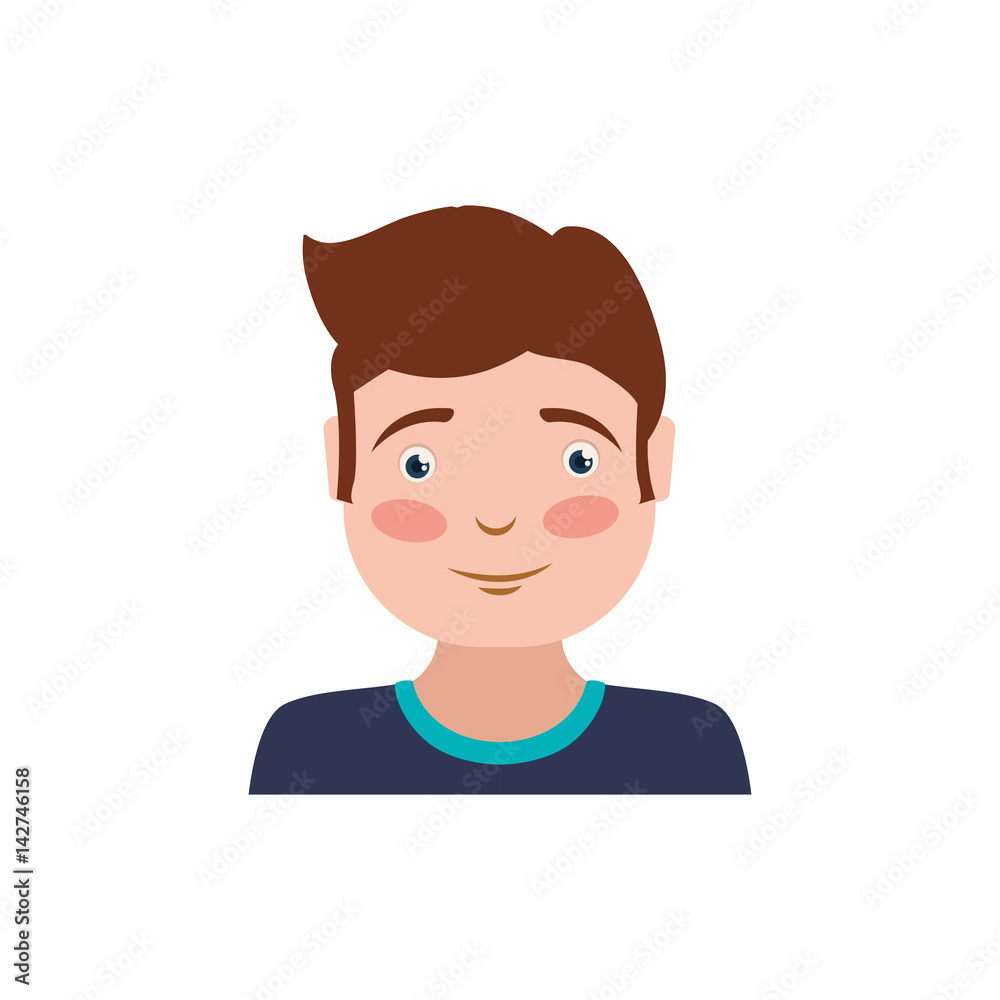 kid child boy avatar vector illustration icon