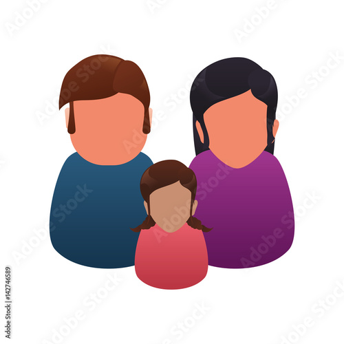 couples relationship family child faceless ector icon illustration