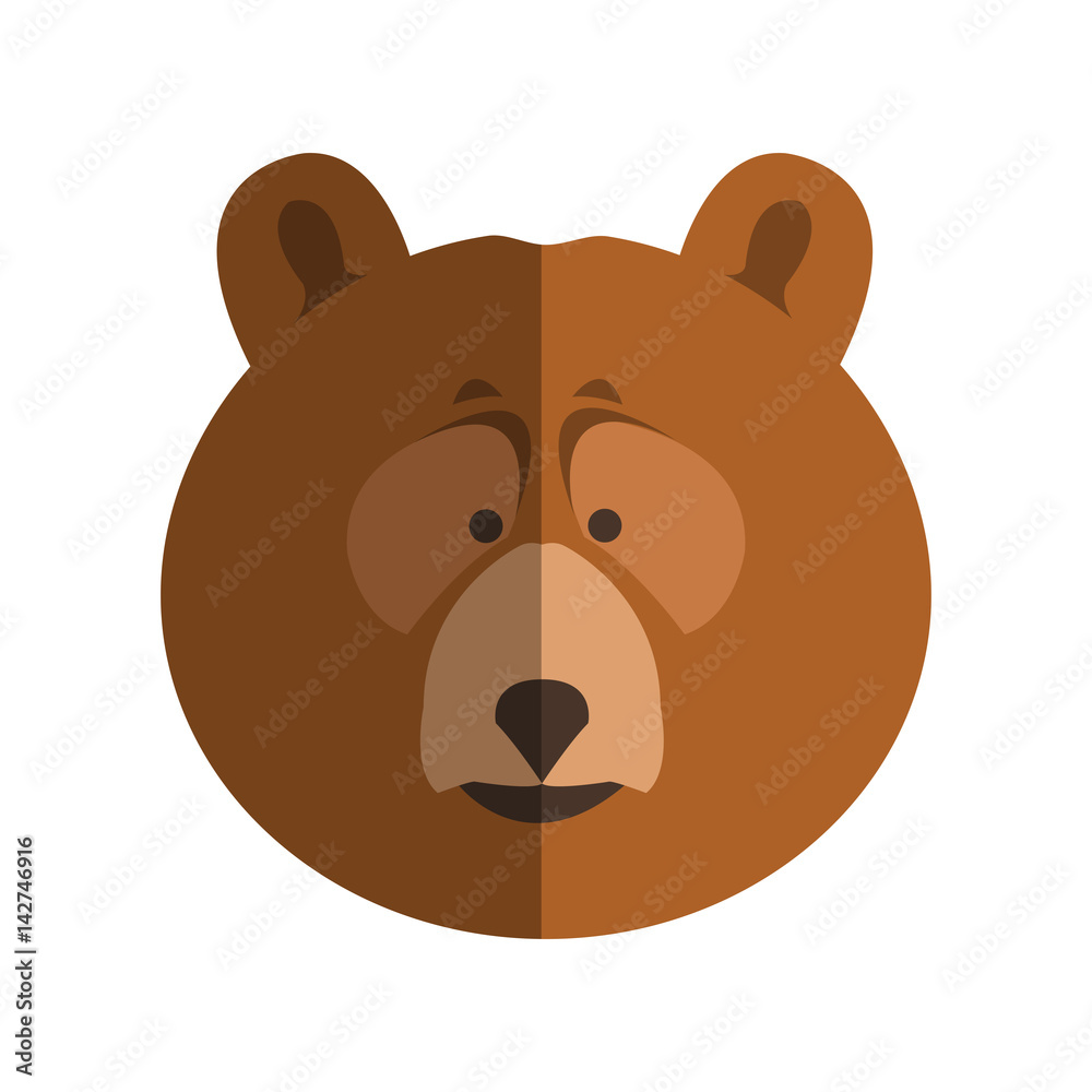 Fototapeta premium bear cartoon icon over white background. colorful design. vector illustration