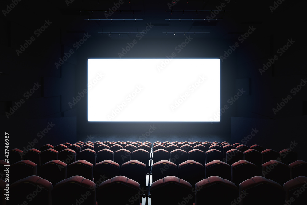 Naklejka premium Blank cinema screen
