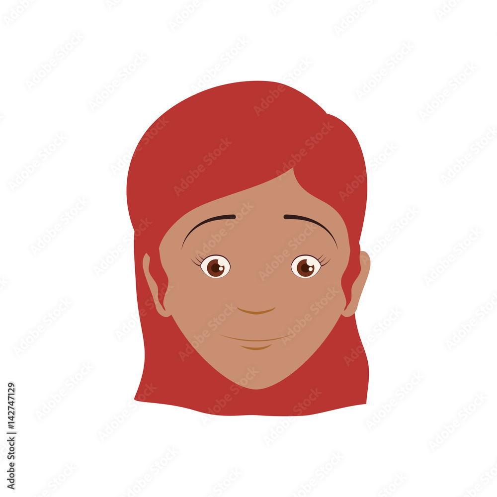 female woman adult young head vector icon illustration female woman adult young head vector icon illustration
