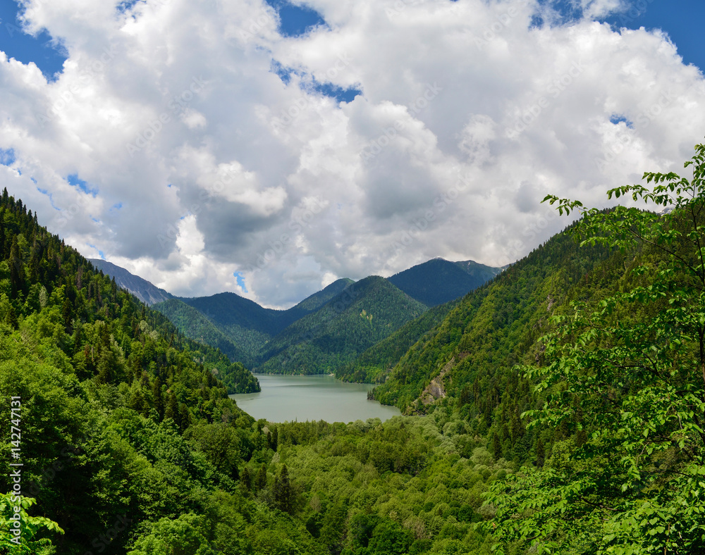 Caucasus green mountains landscape