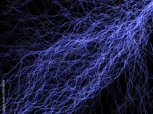 Canvastavla Branched Lightning Discharge - Violet Plasm