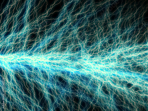 Branched Lightning Discharge - Blue Plasm