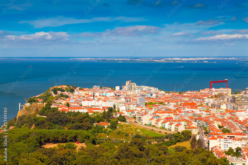 Elevated View of Almada, Portugal
