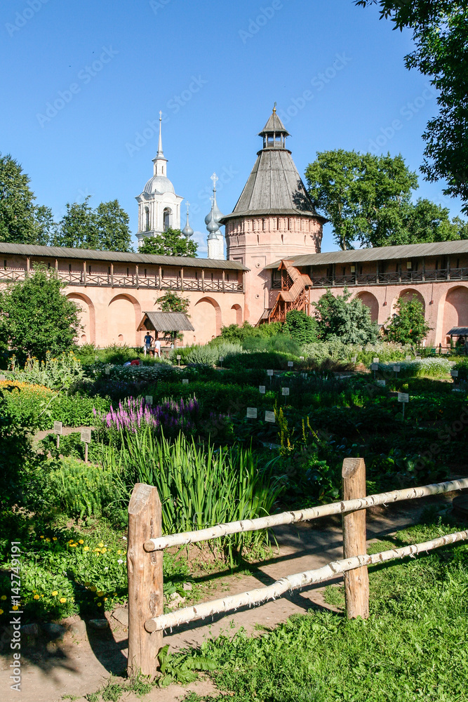 Apothecary garden of the Saviour Monastery of St. Euthymius, Russia, Suzdal